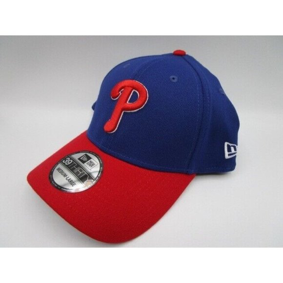 New Era 39Thirty Philadelphia Phillies Blue Team Classic Flex Fit Hat Size M/L - Picture 1 of 3